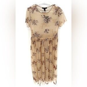 Forever 21 Beige Sequin whimsical
Sheer dress